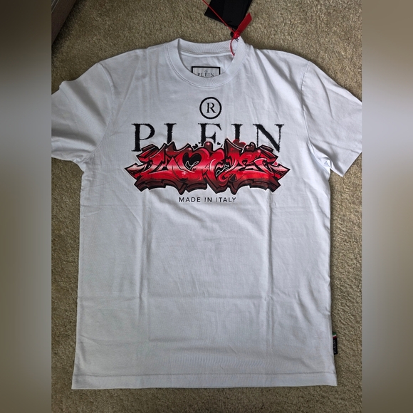 PHILIPP PLEIN White Graphic Men´s T-Shirt